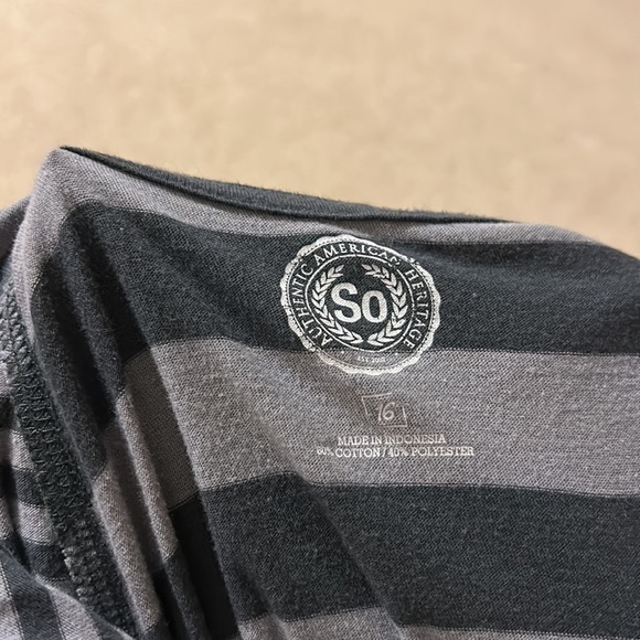 SO Girls striped lightweight thin pullover hoodie - Picture 3 of 3